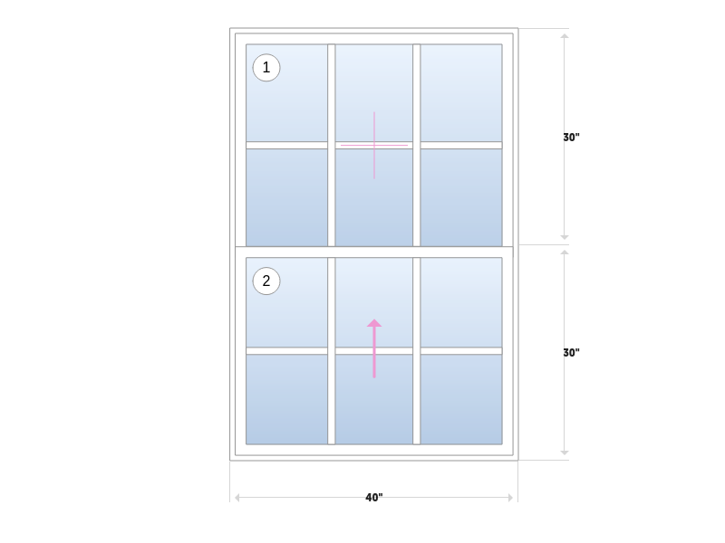 Mezzo Replacement Single Hung Window