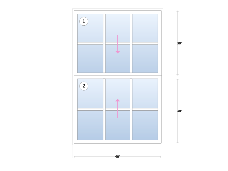 Mezzo Replacement Double Hung Window